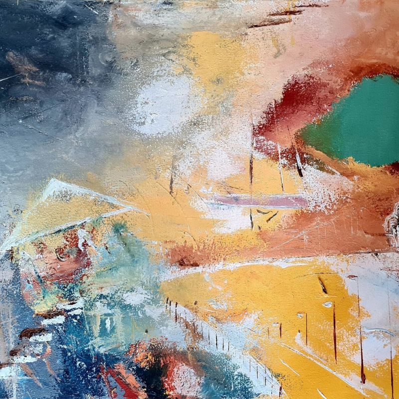 The Beach, 2022, acrylic on canvas, 19.7 × 27.6 in
